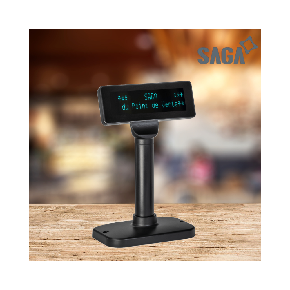 Afficheur client 2 lignes SAGA SGDP240